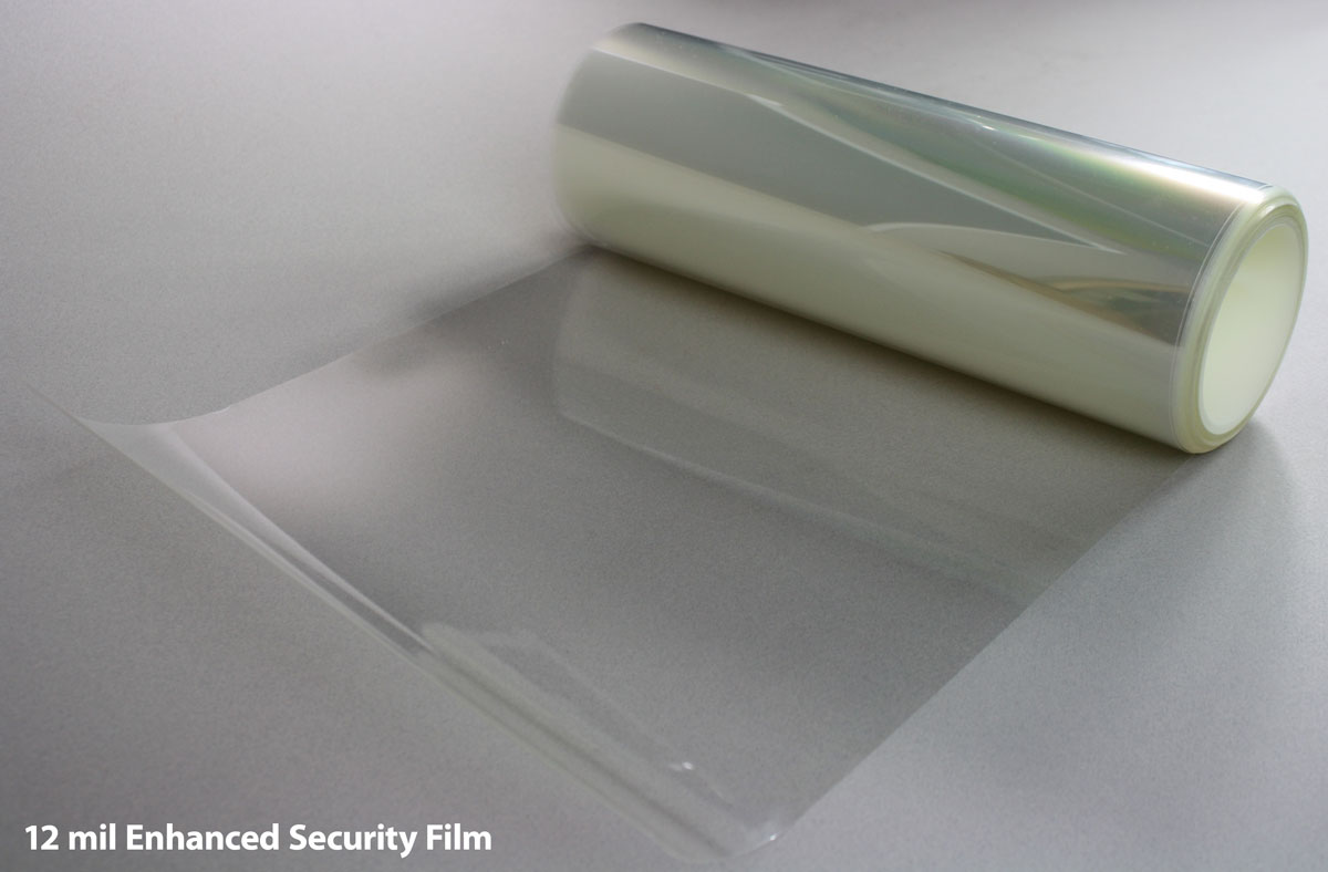 12 Mil Clear Security Window Film 30" inch  Wide x 6.5 ft by the roll intersolar 